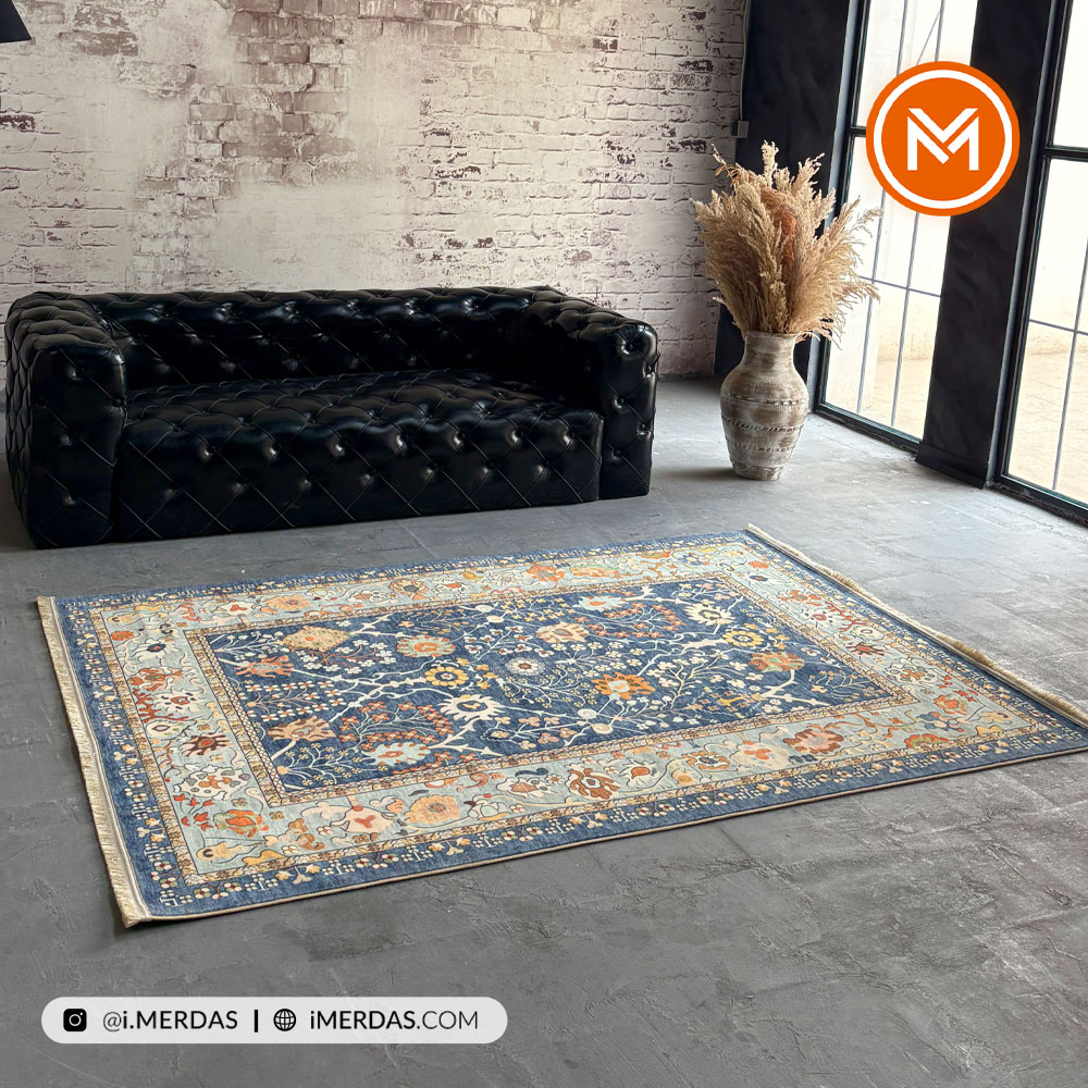 فرش کهنه نما کد 21918 زمینه تمام رنگ